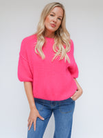 Abi Knit Mohair Hot Pink