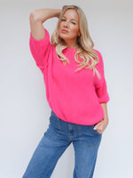 Abi Knit Mohair Hot Pink