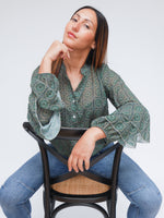Gina Blouse Forest Green
