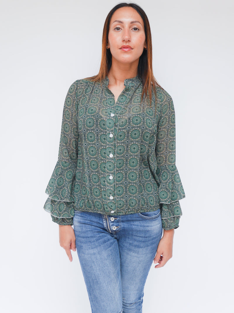 Gina Blouse Forest Green