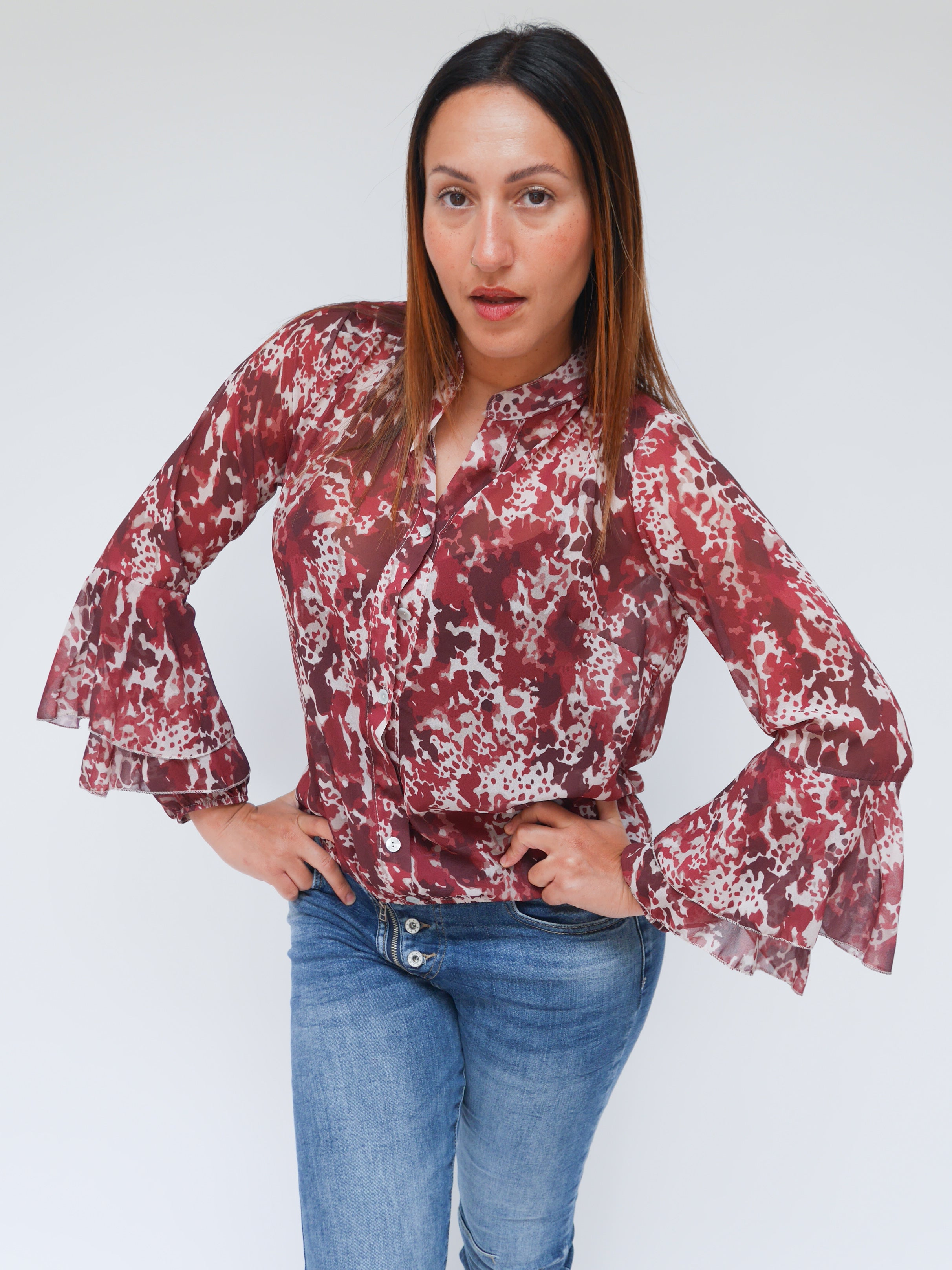 Anika Blouse Bordo