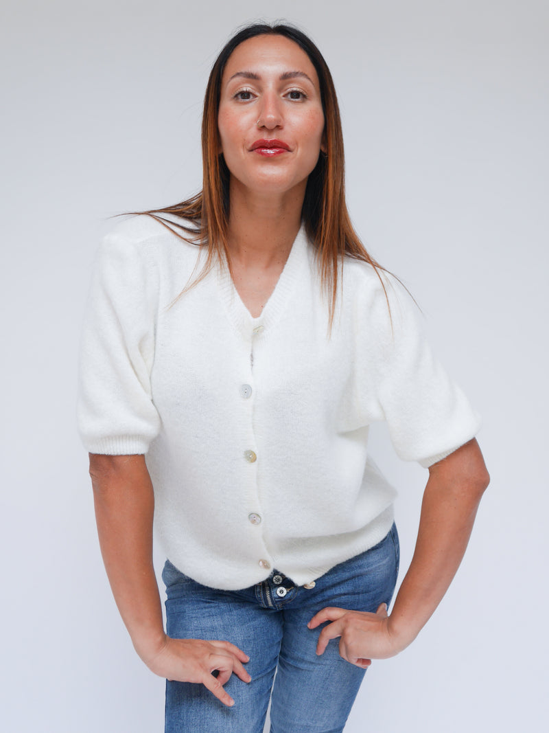 Sadie Alpaca Cardigan Ivory