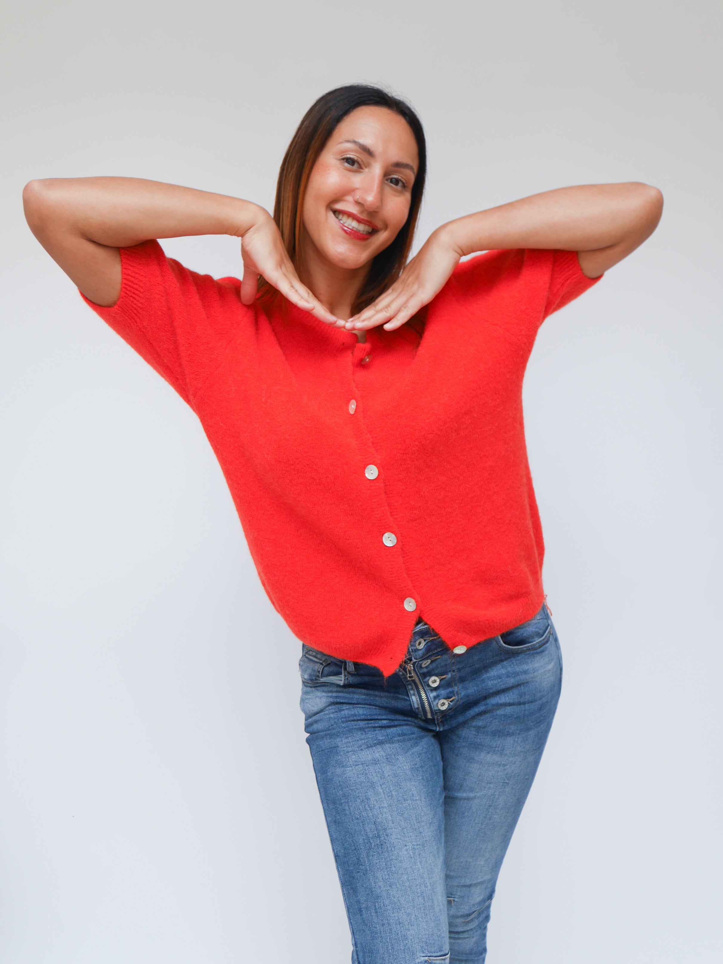 Sadie Alpaca Cardigan Burnt Orange
