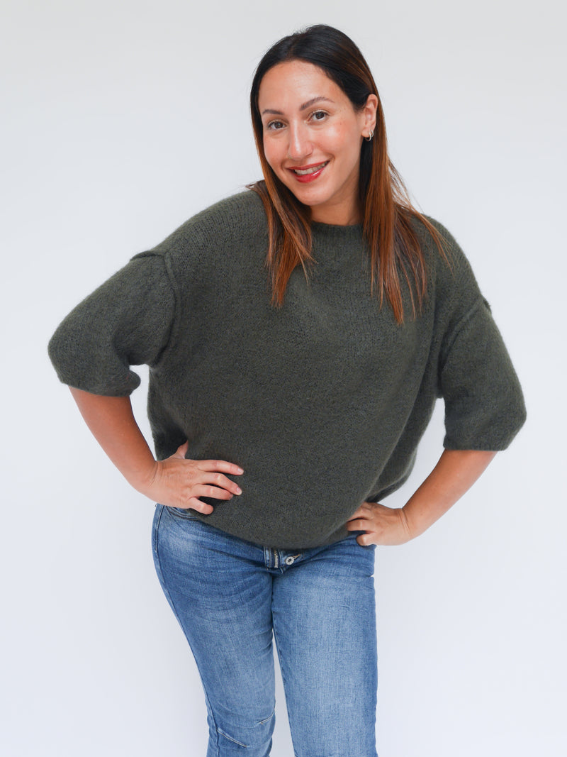 Abi Knit Mohair Forest Green