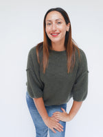 Abi Knit Mohair Forest Green