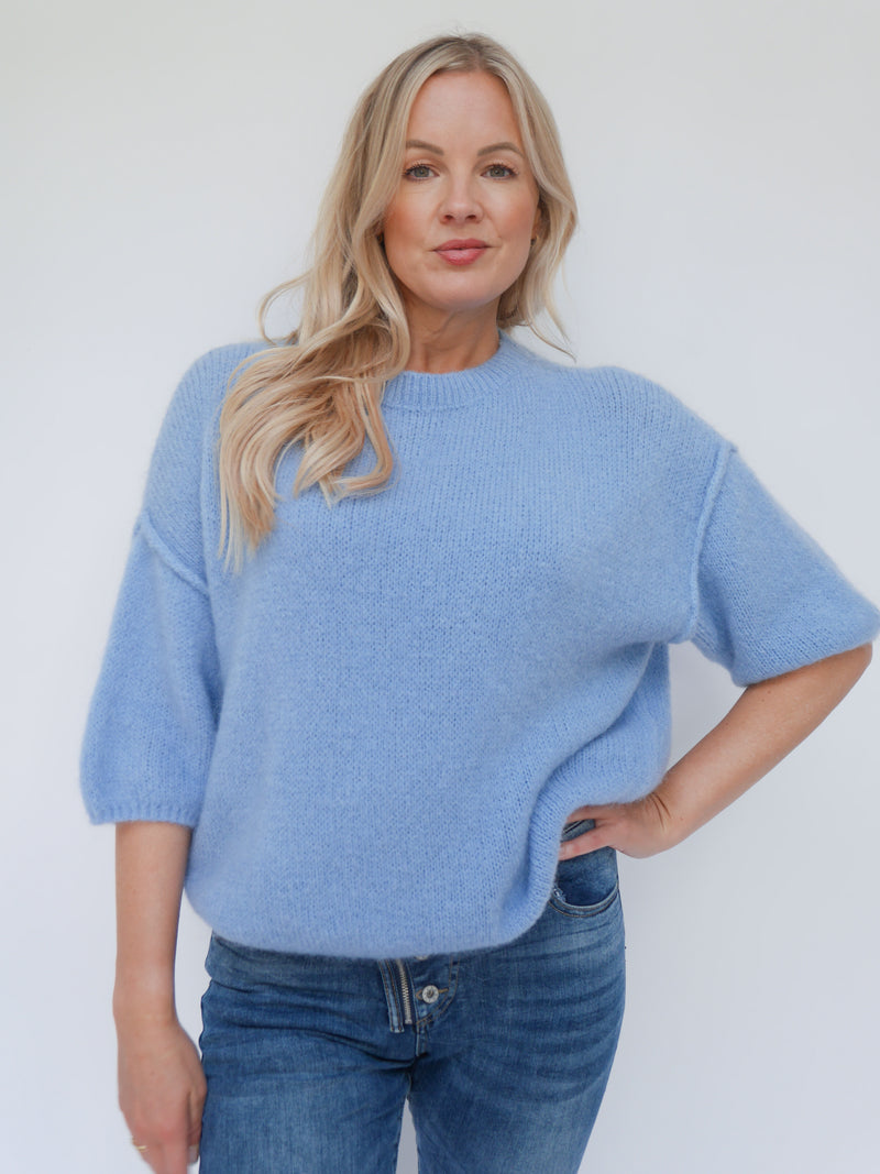 Abi Knit Mohair Baby Blue