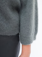 Bobbi Khaki Kid Mohair Cardigan
