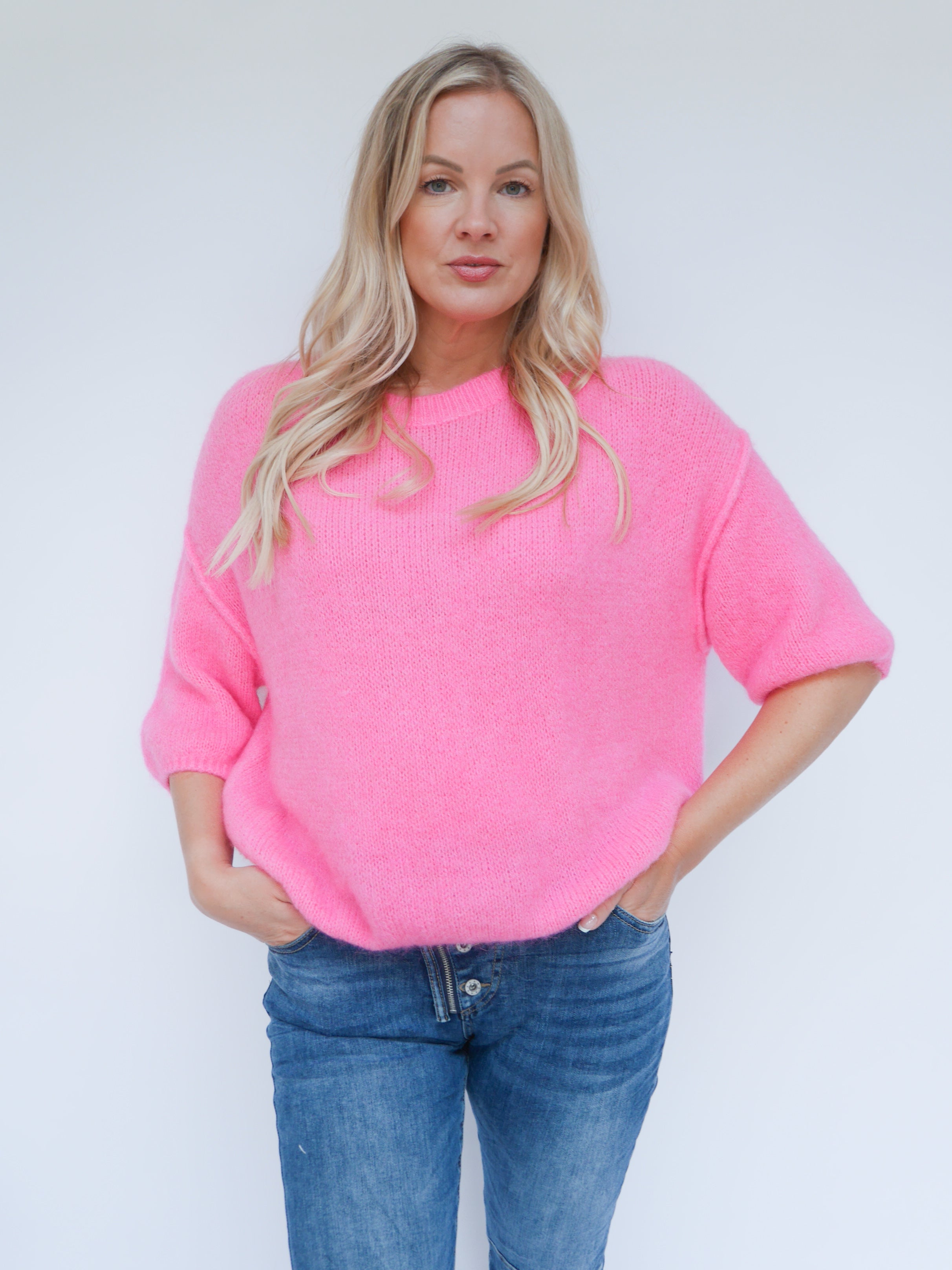 Abi Knit Mohair Raspberry Pink