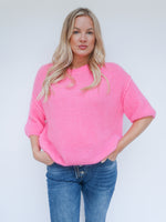 Abi Knit Mohair Raspberry Pink