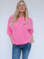 Abi Knit Mohair Raspberry Pink