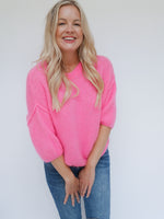 Abi Knit Mohair Raspberry Pink