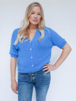Abbie Alpaca Cardigan Cobalt Blue