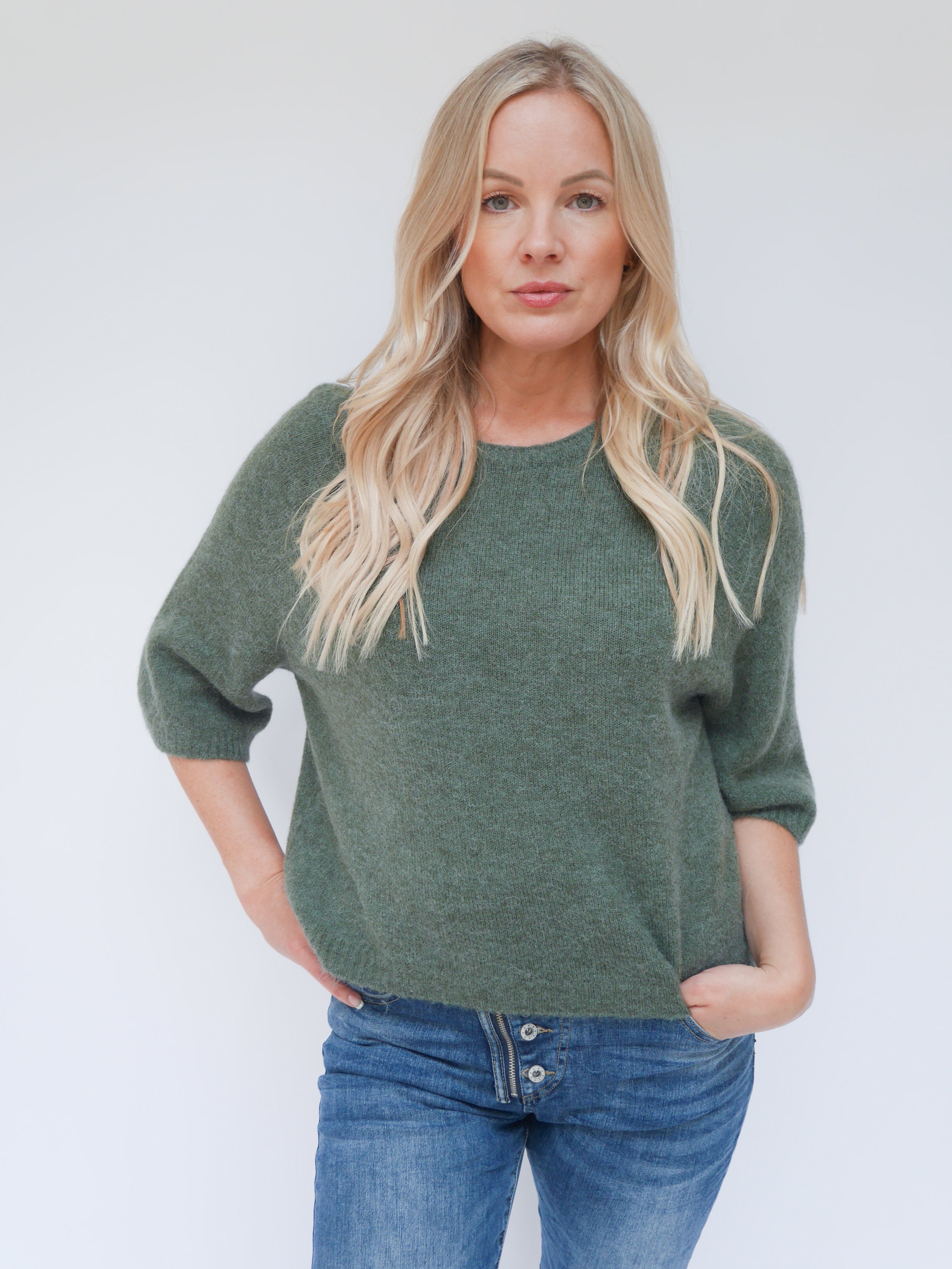 Hattie Alpaca Knit Khaki