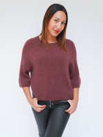 Hattie Alpaca Knit Bordo
