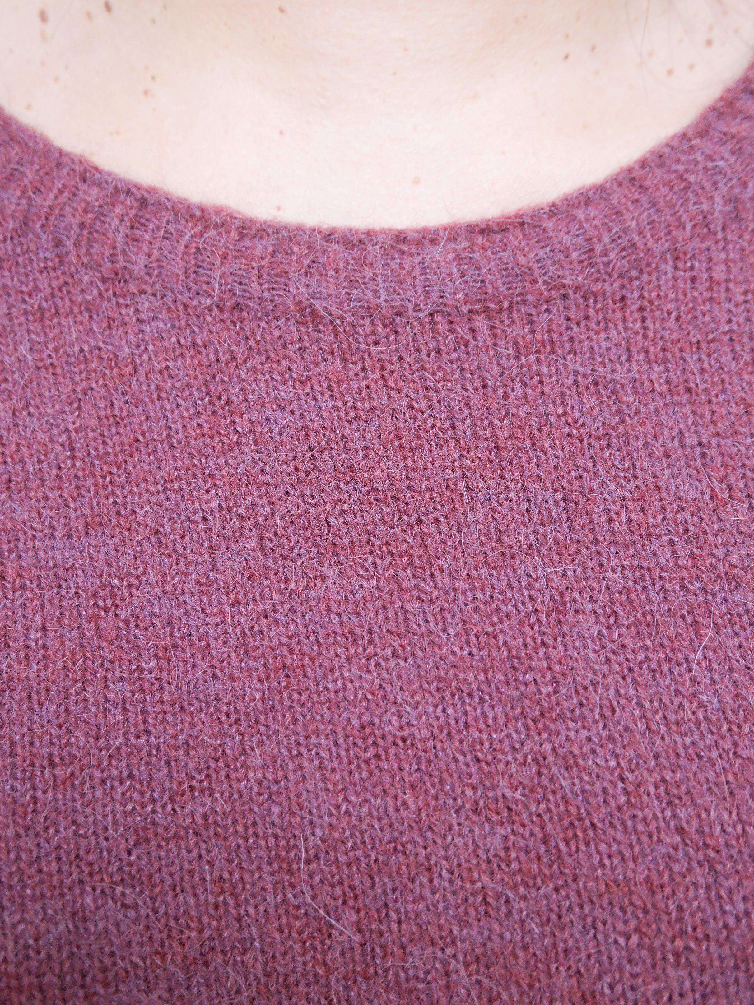 Hattie Alpaca Knit Bordo
