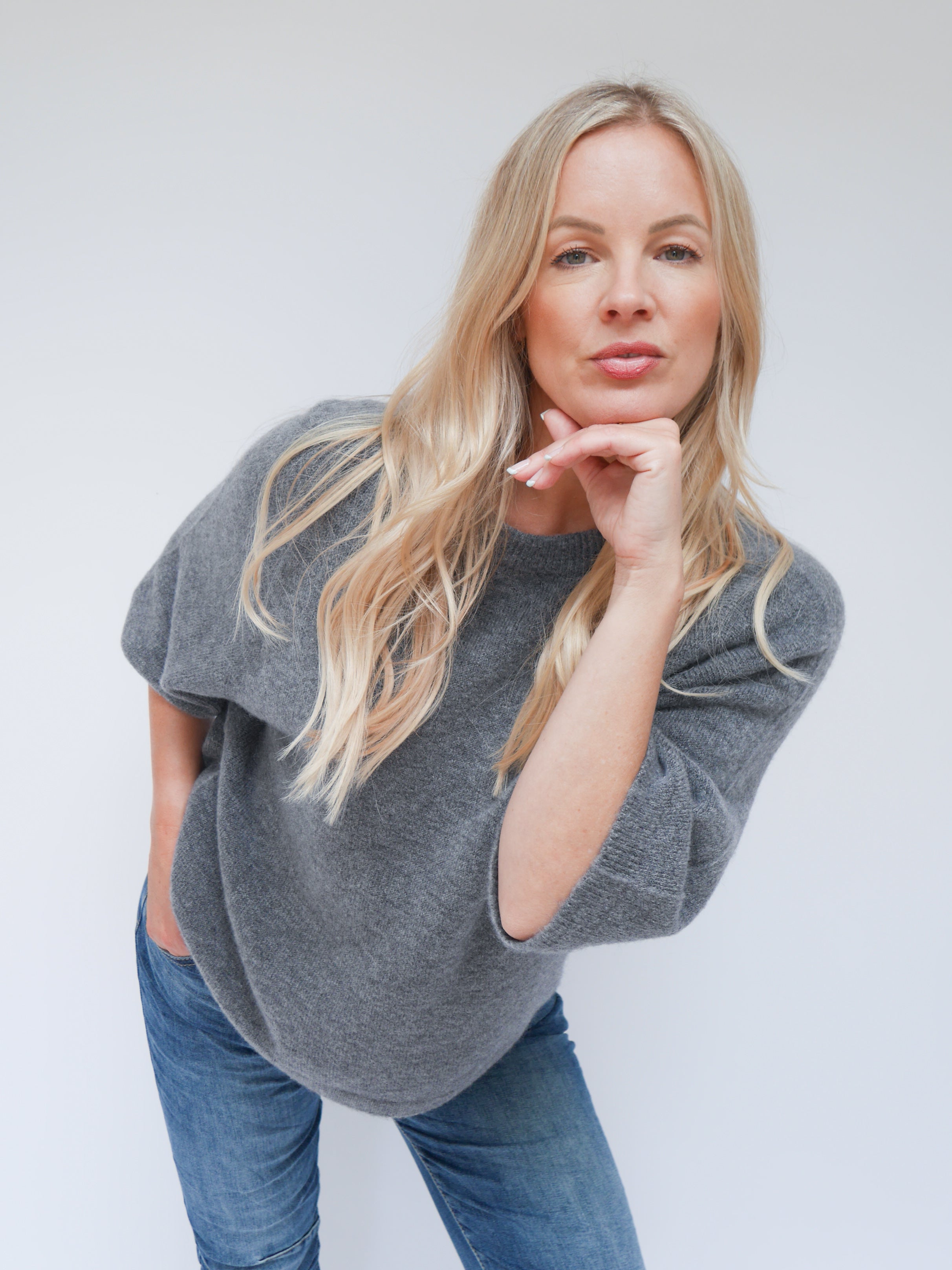 Hattie Alpaca Knit Grey