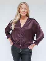 Libby Silk Jacket Plum