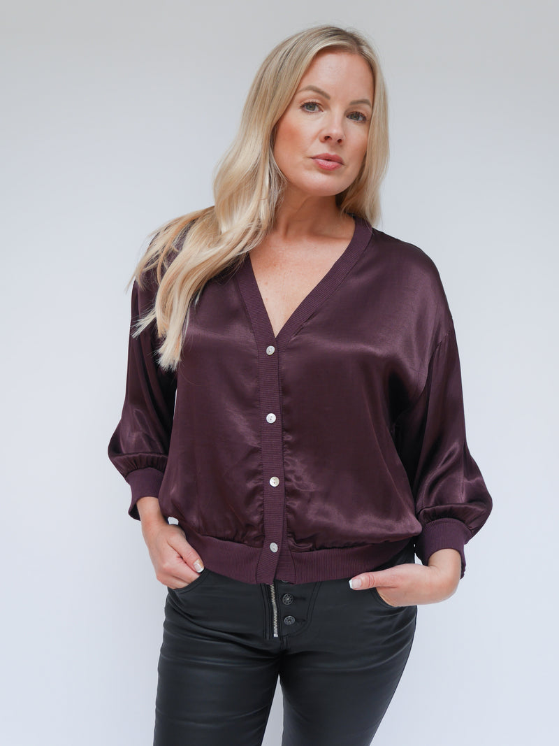 Libby Silk Jacket Plum