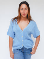 Grace Mohair Cardigan French Blue