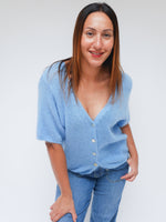 Grace Mohair Cardigan French Blue