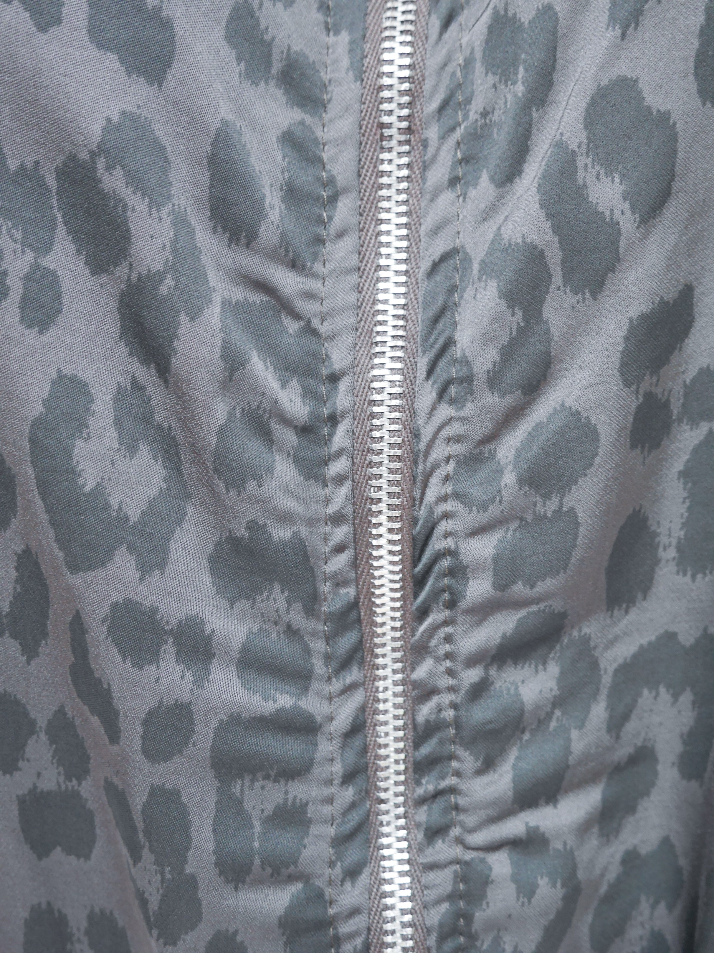 Demi Silk Leopard Bomber Chocolate