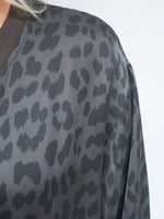 Demi Silk Leopard Bomber Chocolate