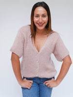 Grace Mohair Cardigan Rose