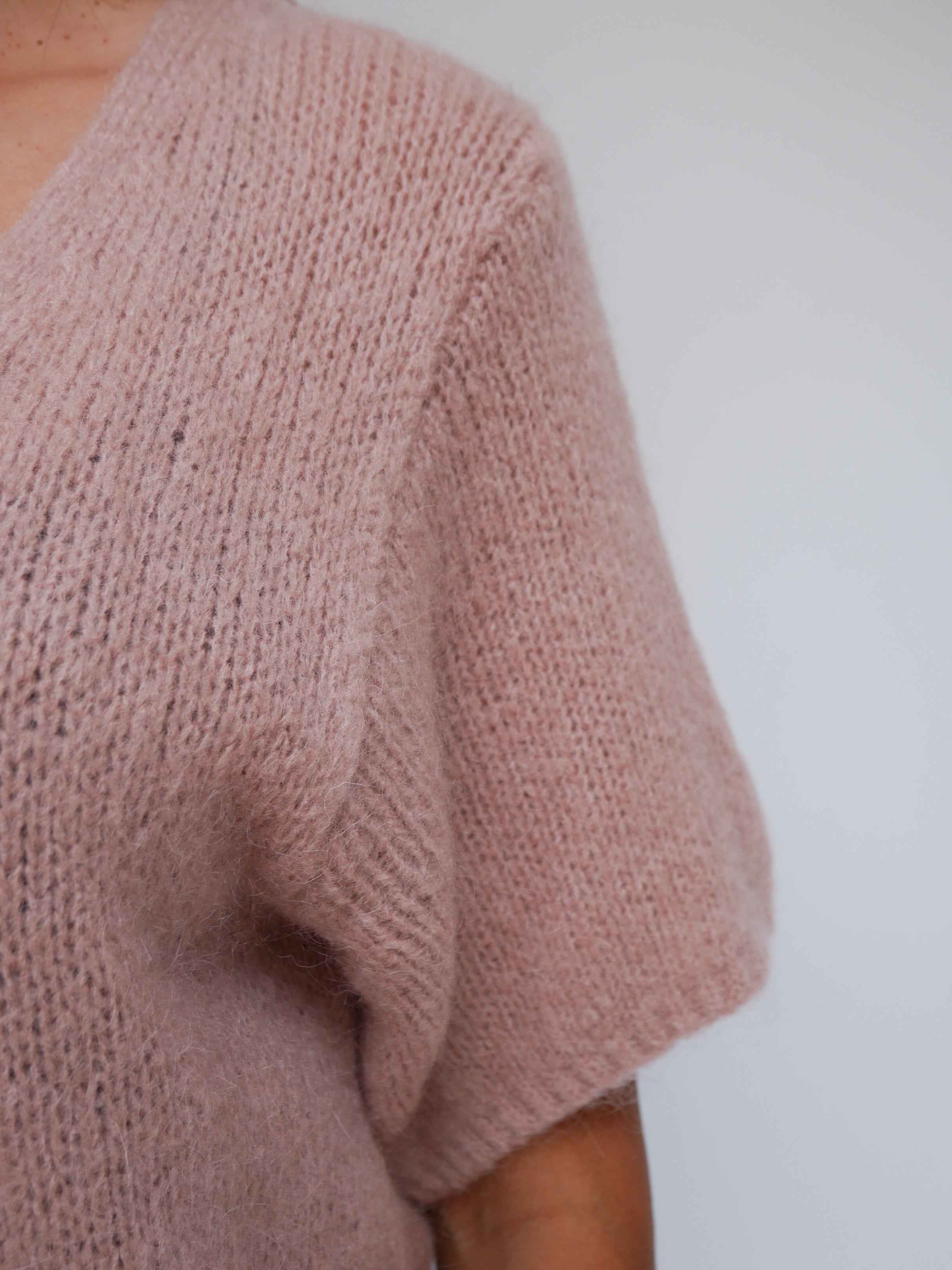 Grace Mohair Cardigan Rose