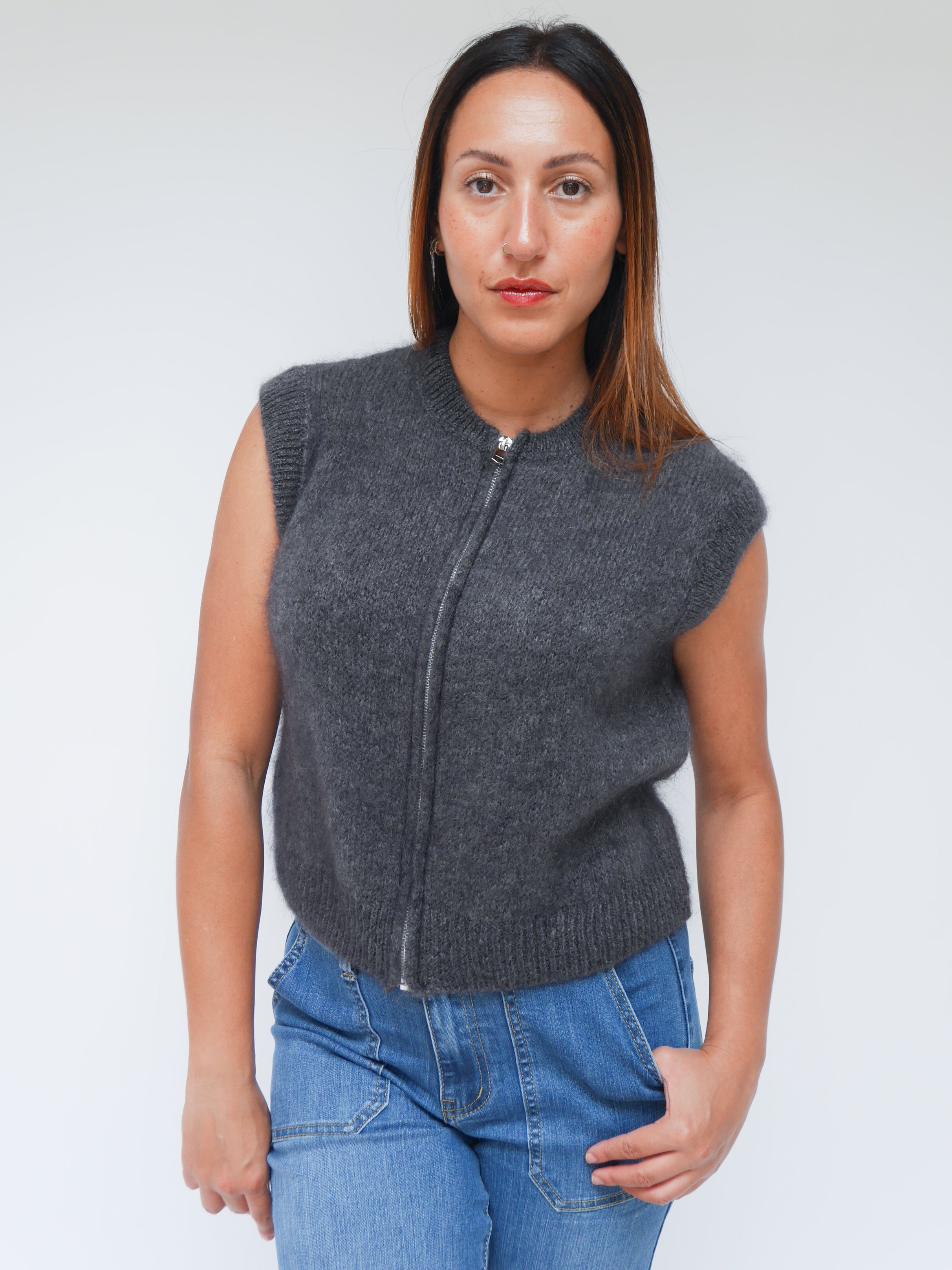 Tilly Mohair Tank Charcoal