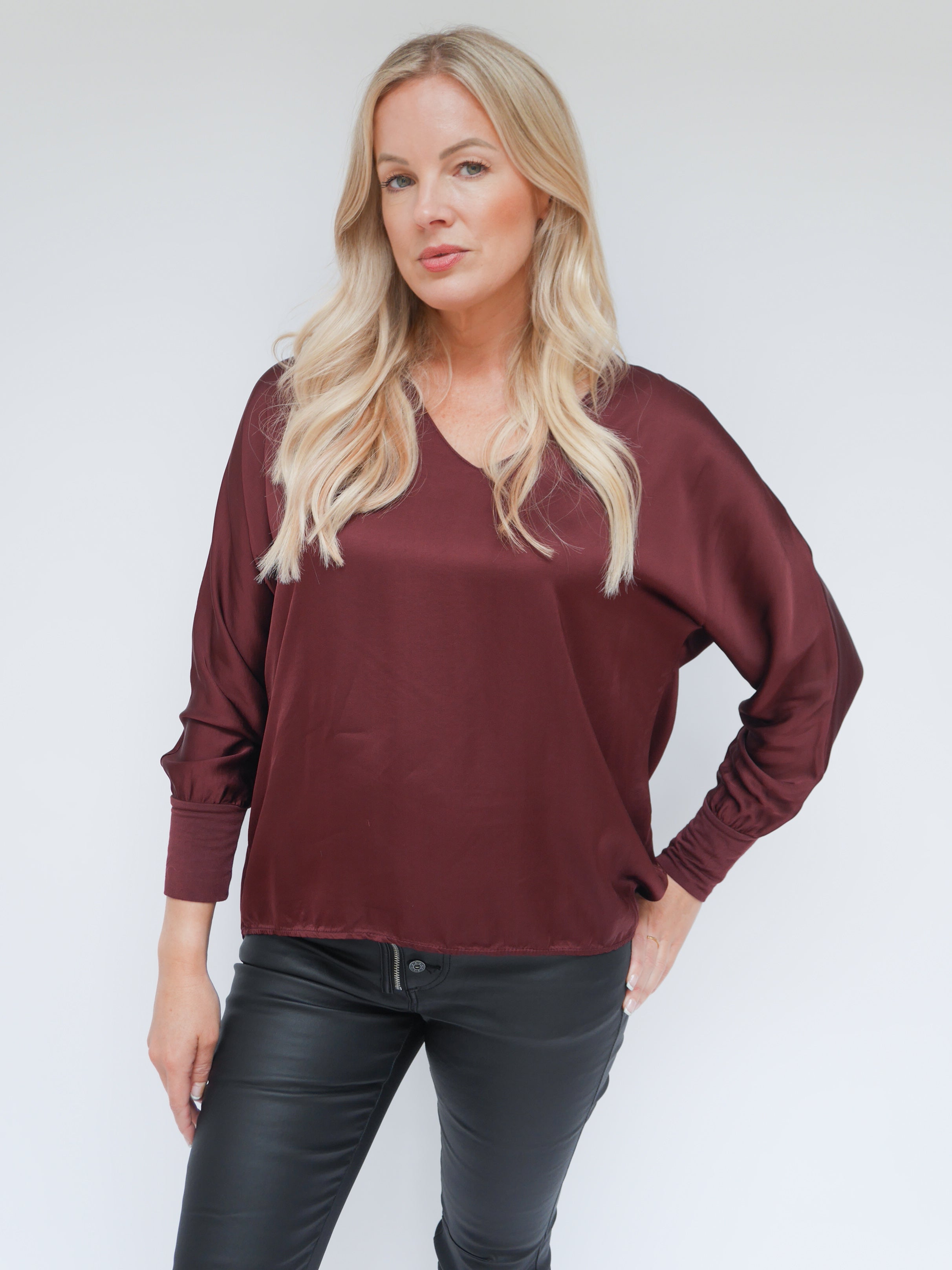 Leonie Blouse Bordo