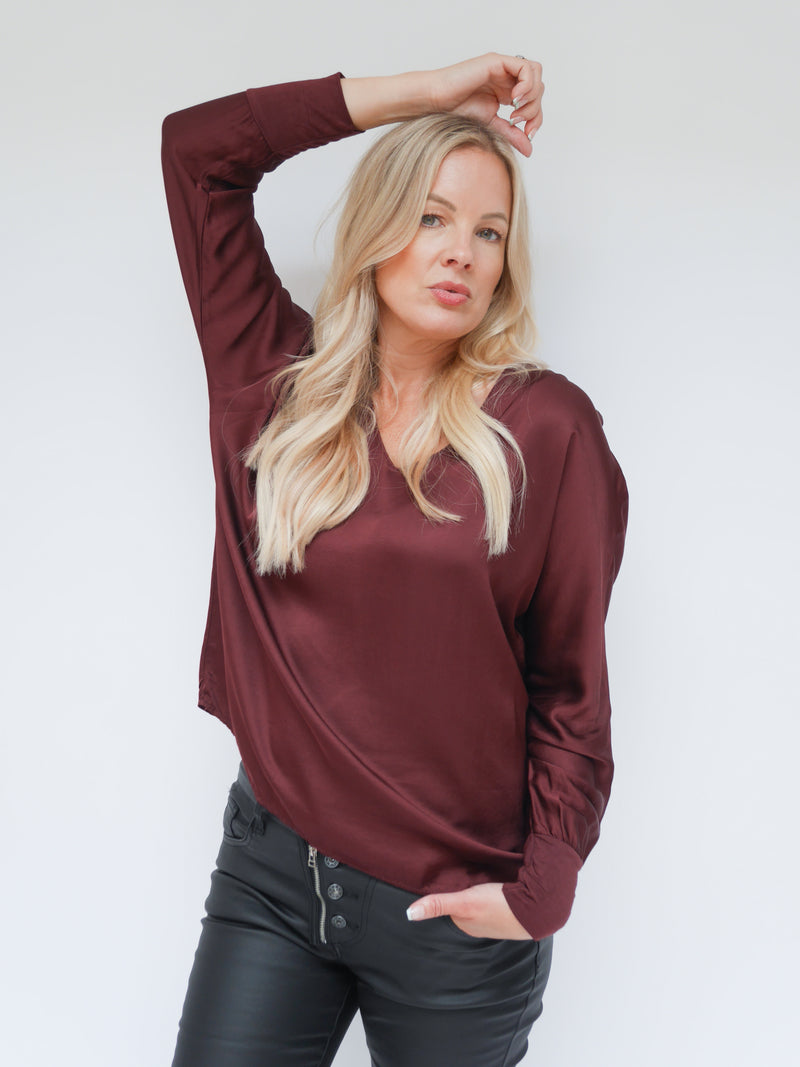 Leonie Blouse Bordo