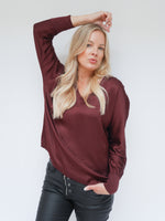 Leonie Blouse Bordo