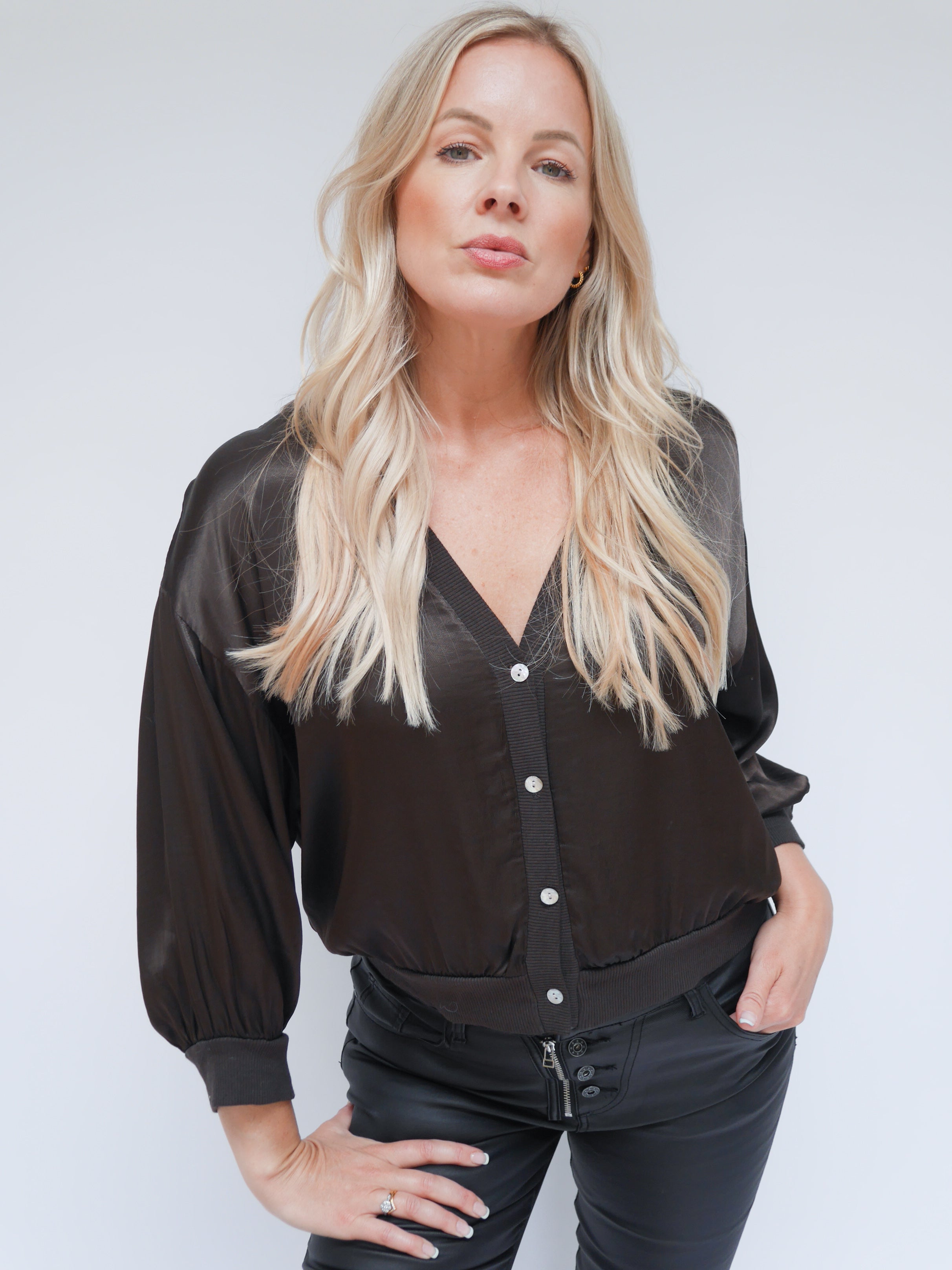 Libby Silk Jacket Chocolate