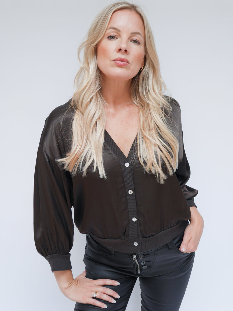 Libby Silk Jacket Chocolate