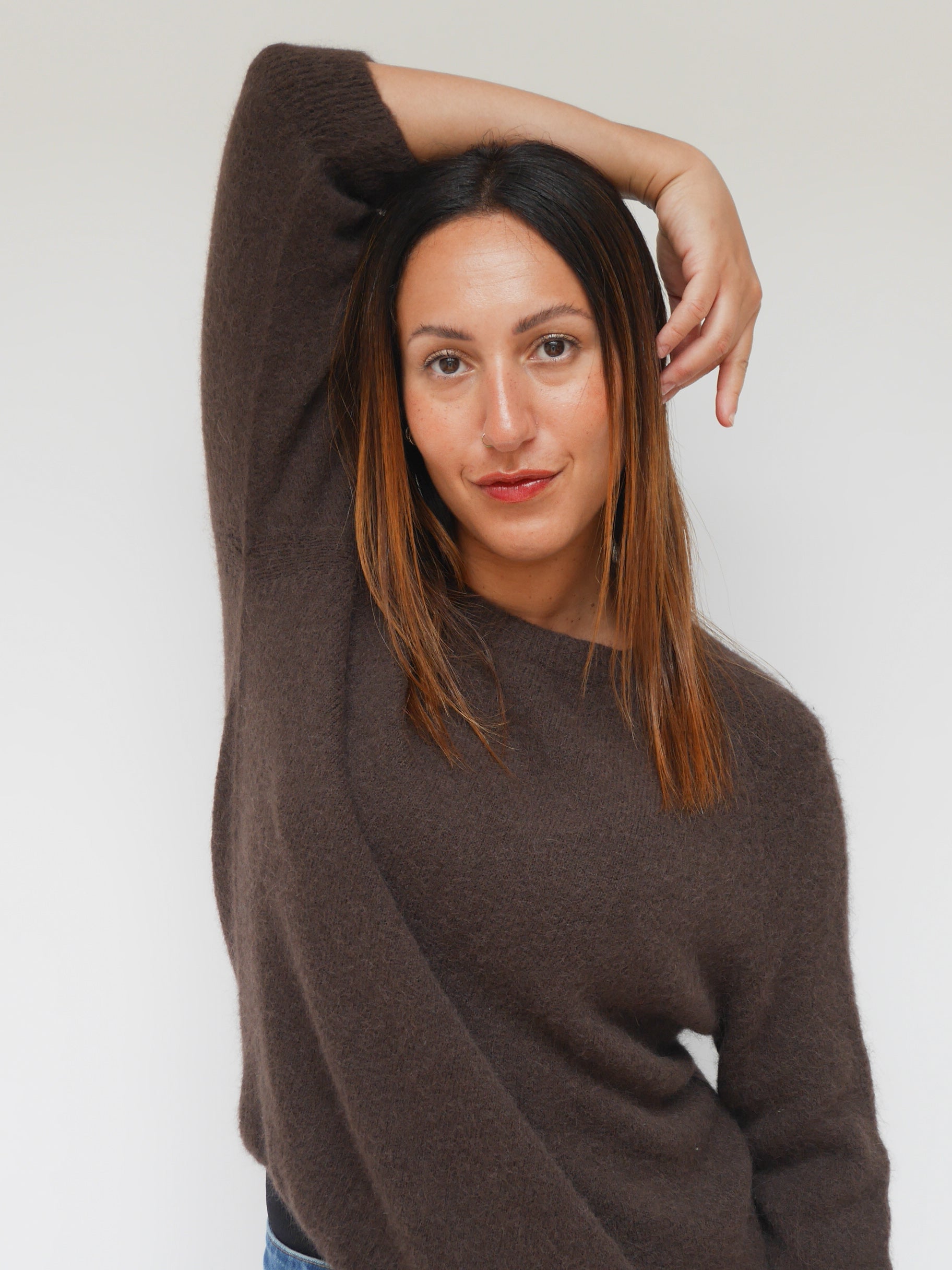 Maddie Alpaca Knit Chocolate