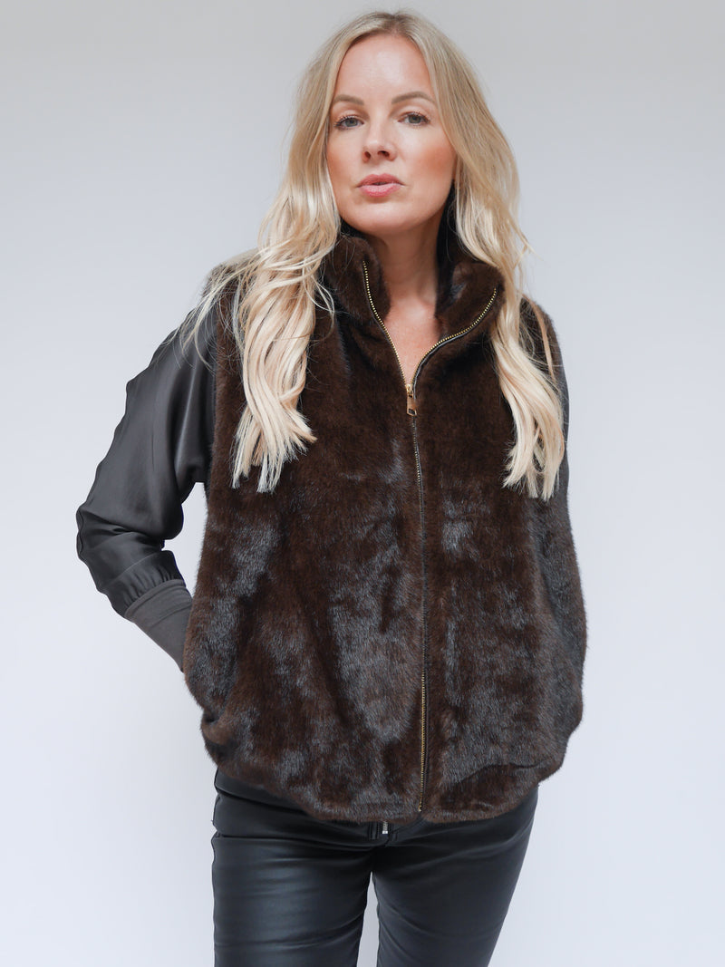 Arabella Gilet Chocolate