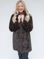 Camilla Faux Fur Coat Chocolate