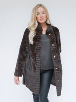 Camilla Faux Fur Coat Chocolate