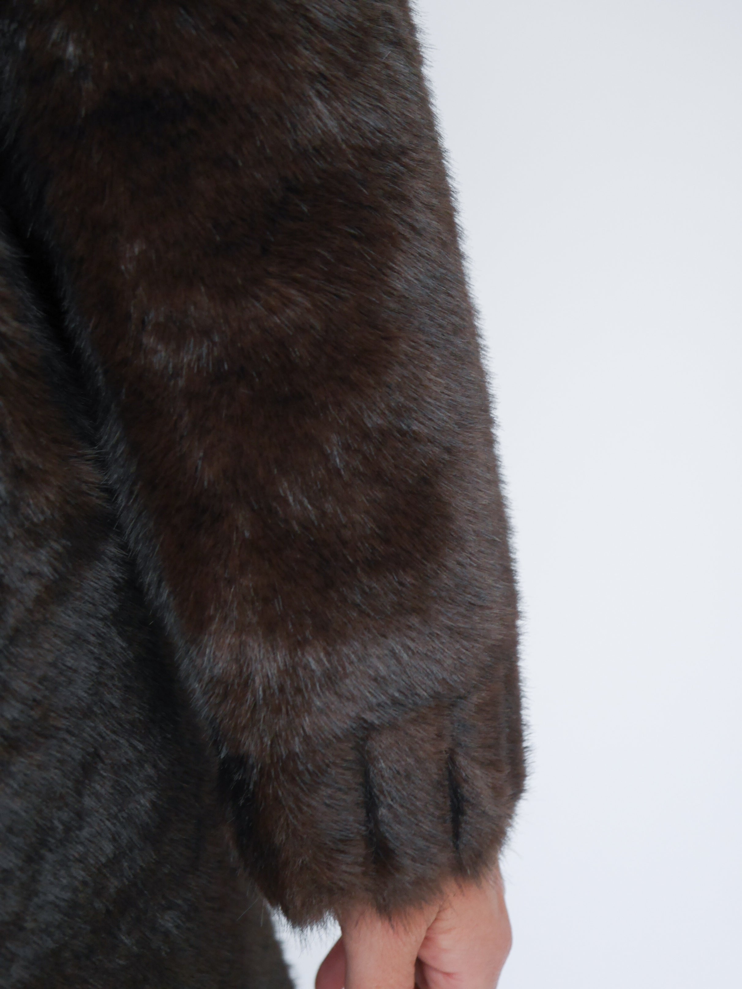 Camilla Faux Fur Coat Chocolate