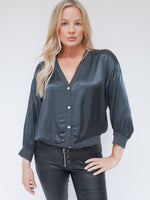 Libby Silk Jacket Slate