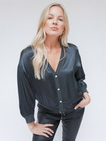 Libby Silk Jacket Slate