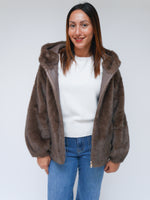 Ella Faux Fur Coat Mocha