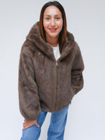 Ella Faux Fur Coat Mocha