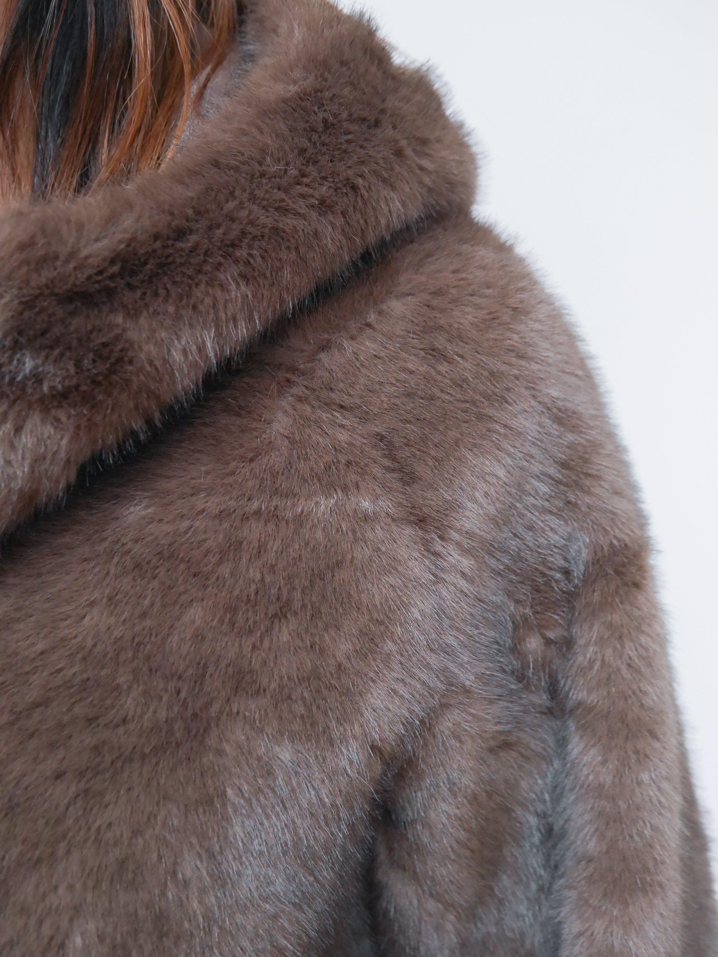 Ella Faux Fur Coat Mocha