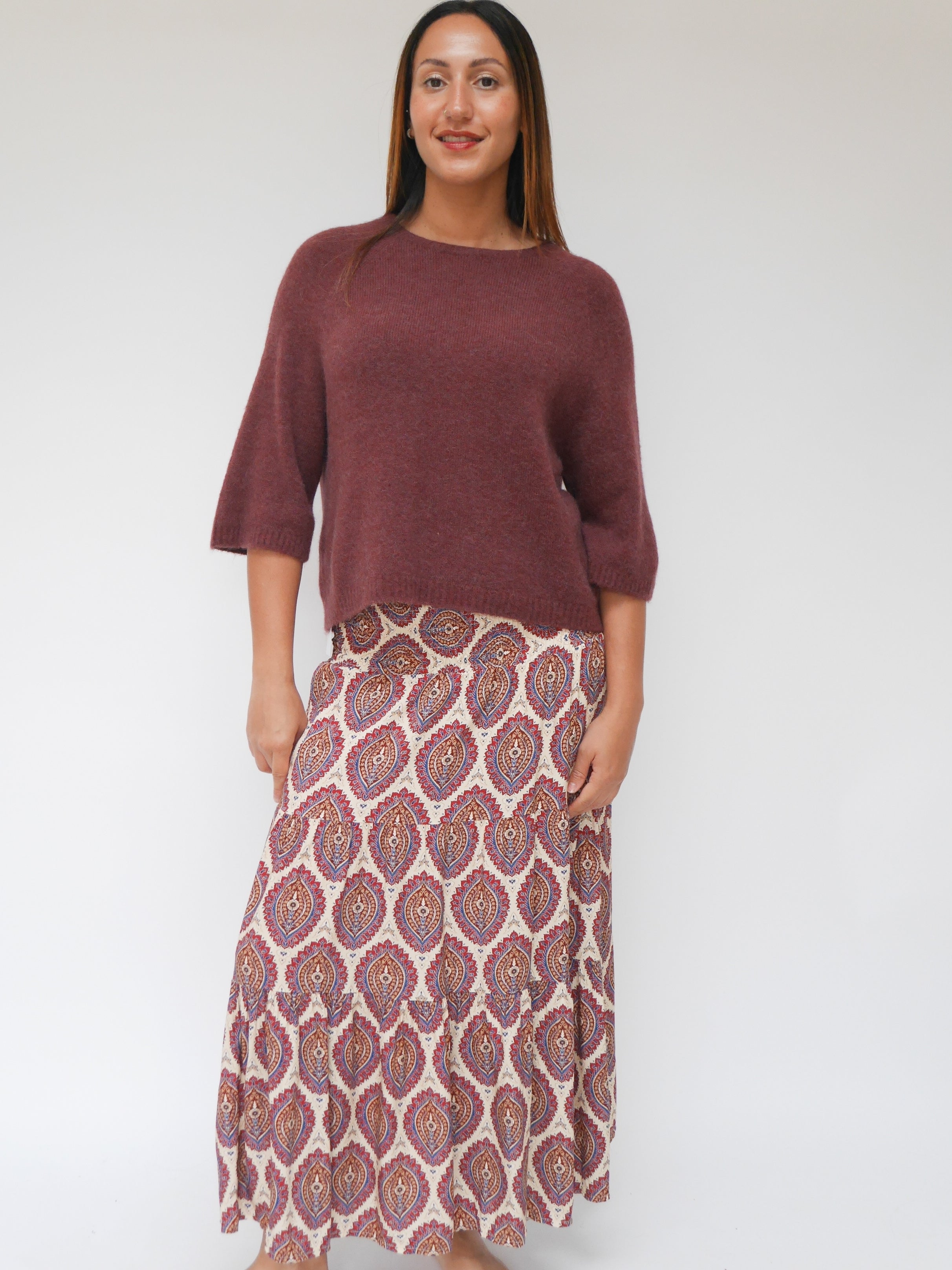 Margot Skirt Dress Bordo