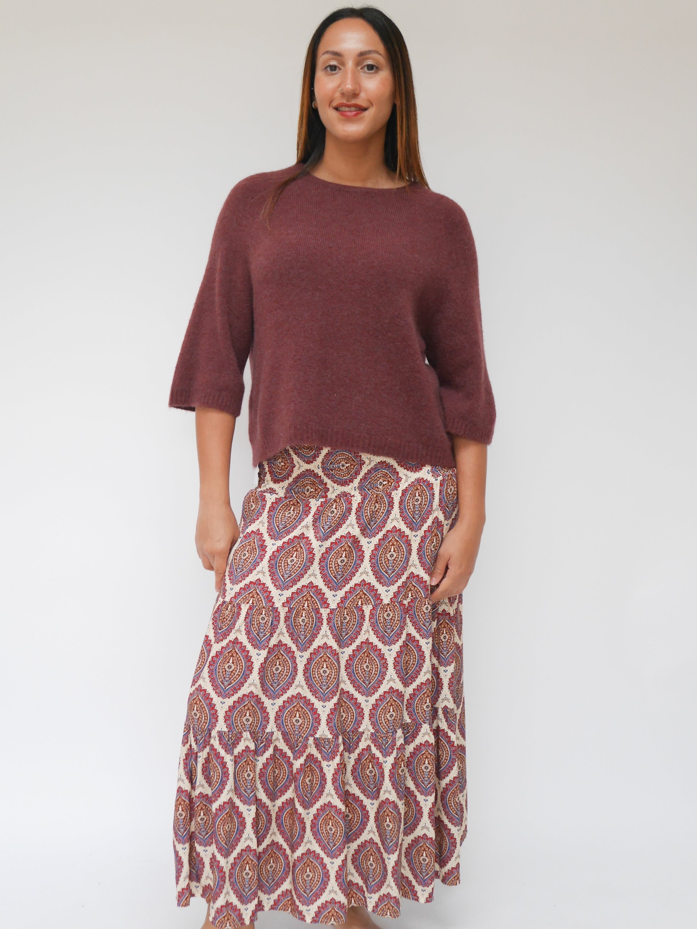 Margot Skirt Dress Bordo