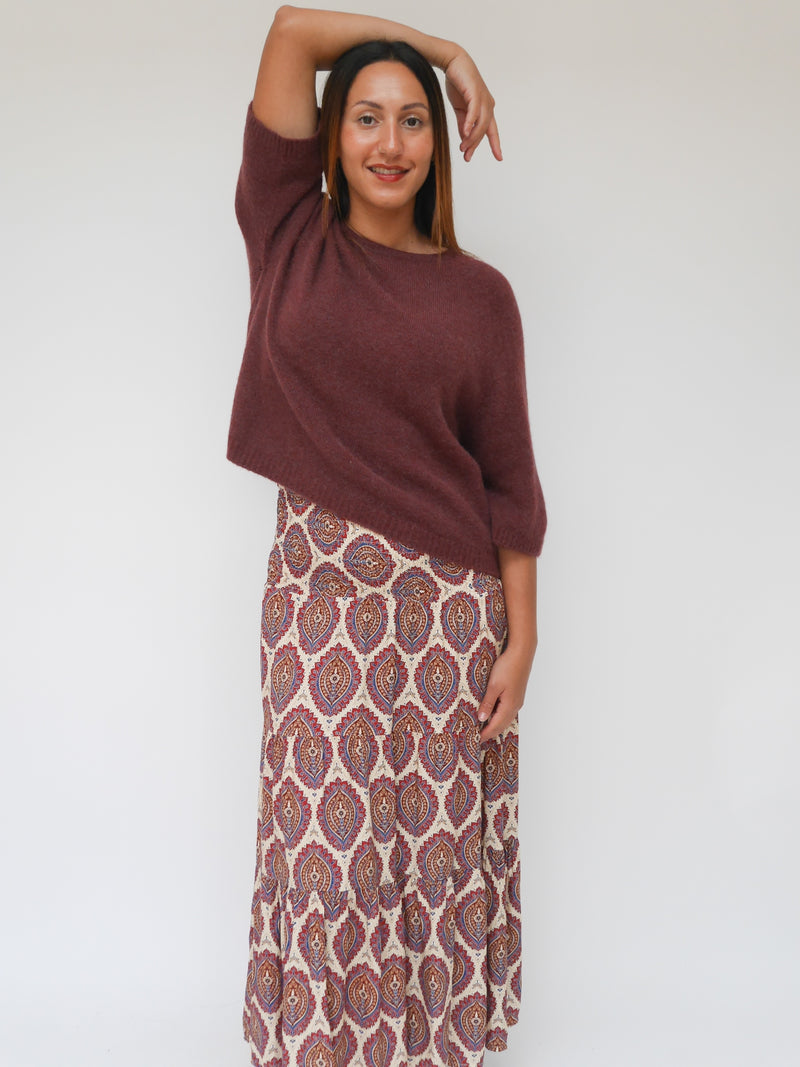 Margot Skirt Dress Bordo
