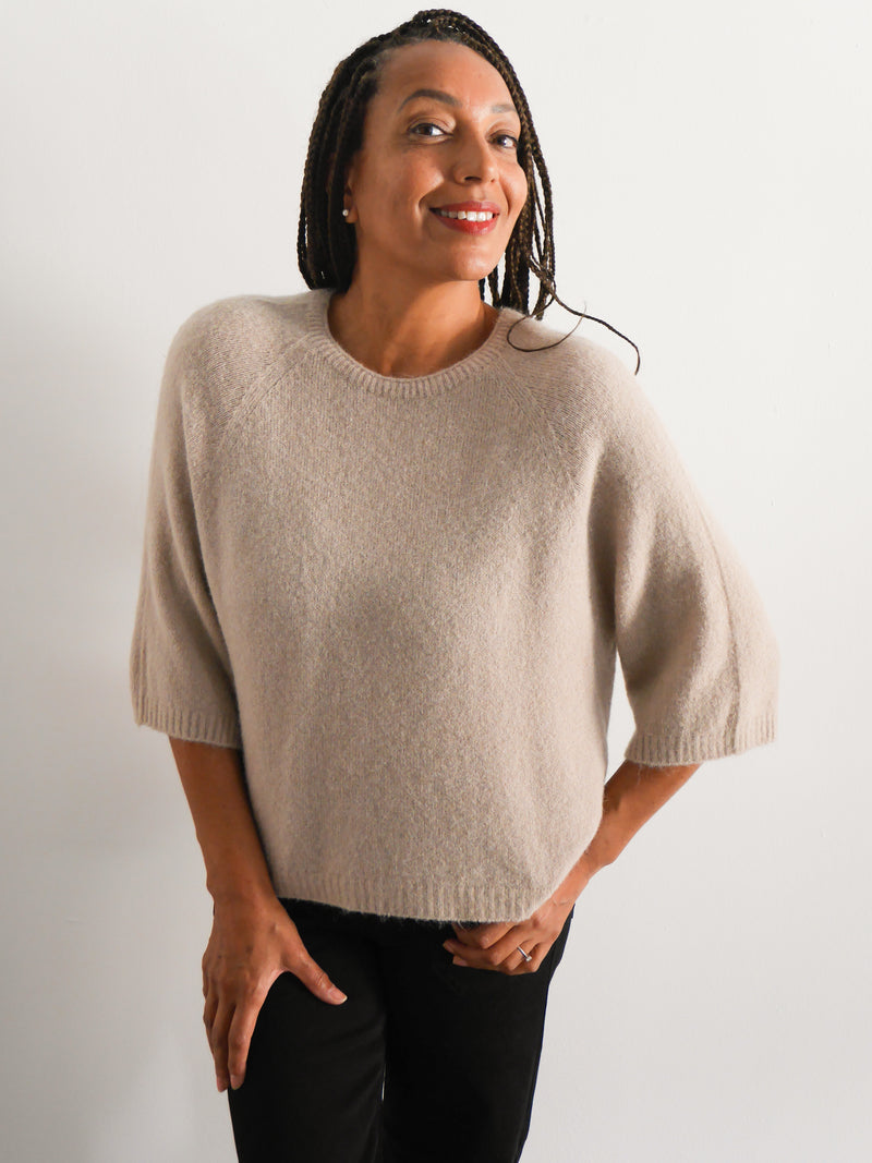 Hattie Alpaca Knit Camel