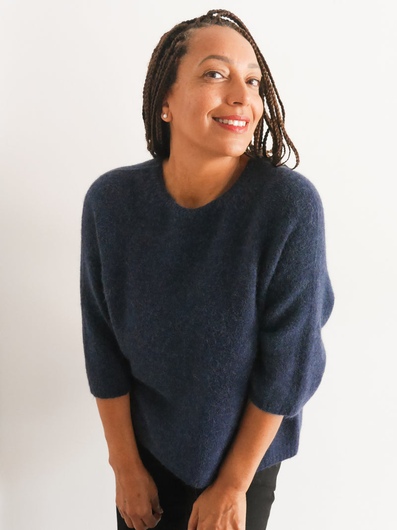 Hattie Alpaca Knit Navy