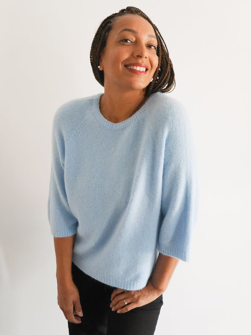 Hattie Alpaca Knit Baby Blue